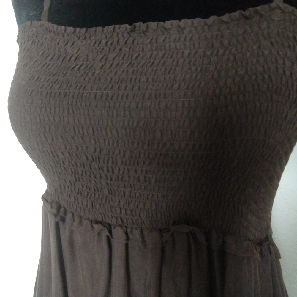 JCrew brown silk maxi dress - Picture 8 of 8